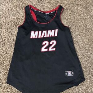 Fanatics Black and Red Miami Basketball Jersey Tank